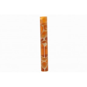 Raw variegated orange acrylic rod 150 mm x 20 mm